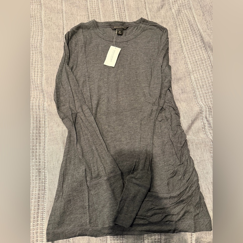 Banana Republic Charcoal Long Sleeve Top